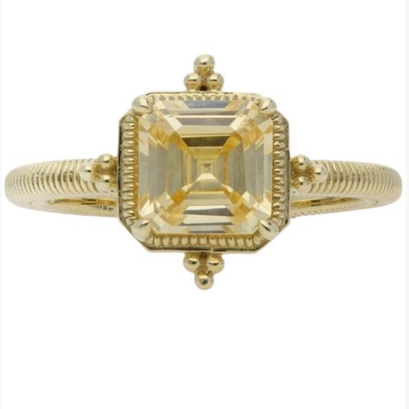 Judith Ripka Jewelry - NWT 14K Gold Canary Crystal Angelica Ring